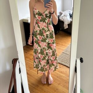 REFORMATION "Tova" Midi Halter Long Dress in Canopy print, Size 6 BNWT!